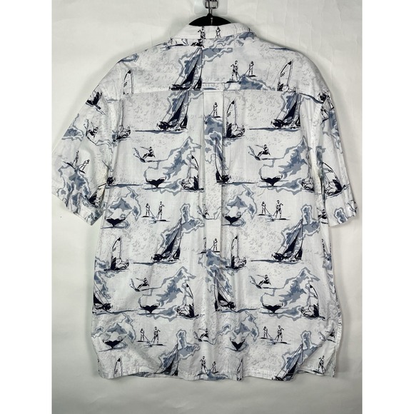 Croft & Barrow Hawaiian Shirt Mens L Multicolor Beach Boat Short Sleeve Button - Picture 7 of 7